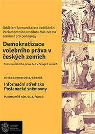 Pozvánka na seminář pedagogy o volbách