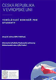 Pozvánka na seminář pro studenty o EU